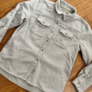 Bridge & Burn Harlow woolen shirt jacket women’s M-L cream herringbone VGUC